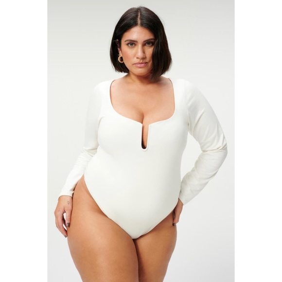 GOOD AMERICAN Good Touch U-Ring Long Sleeve Bodysuit 5 (2XL) - Picture 8 of 8